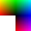 24-bit Red green and blue palette to illustrate the RGB color model