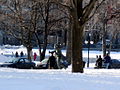 James McGill statue in the Winter