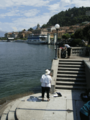 View of Bellagio with ferry