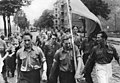 1949, Berlin, Honecker und Kessler bei FDJ-Demonstration