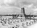 1944 - Last Volley is fired over graves of fighting men who died in the Battle of Peleliu during the dedication ceremonies at the Armed Forces Cemetery.