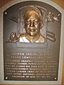 Josh Gibson's plaque in the Baseball Hall of Fame.