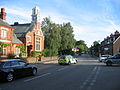 View of the A21 towards Hastings in Hurst Green, East Sussex, UK