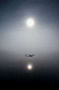 Black sea, black fog, sun&ice, polar sea