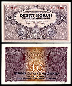 CZE-20-Czechoslovak National Bank-10 Korun (1927)