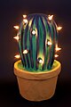 elektrifizierter Kaktus aus Pappe - electrified cactus out of paper mache