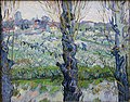 Deutsch: Blick auf Arles. April 1889, Öl auf Leinwand, 72 x 92 cm, Neue Pinakothek, München Português: Vista de Arles. Abril de 1889. Óleo sobre tela. 72 x 92 cm. Newe Pinakothek, em Munique