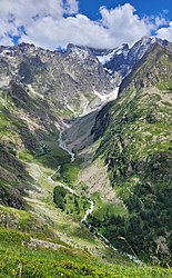 Vallon du Giobernay dans le Massif des Ecrins