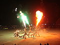 Mutopia methanol shooters during the Fireworks show on Friday night, Burning Man 2008.