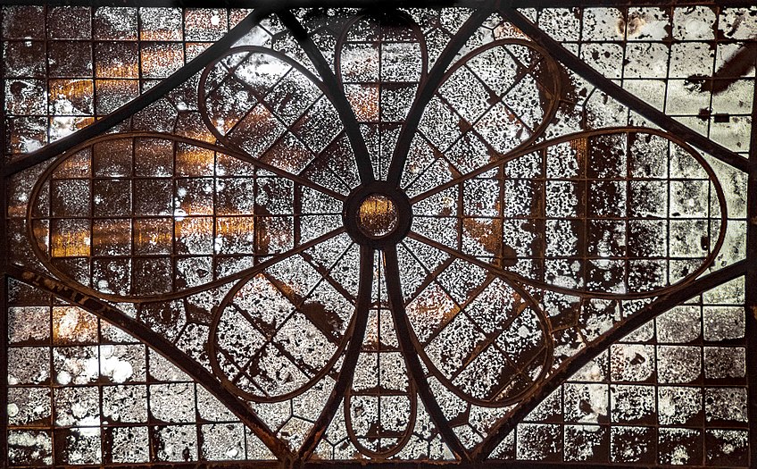 Skylight in the abandoned City Hall Station