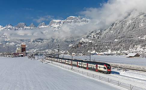 SBB RABe 511 029 Flums with snow