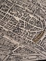 The Jewish street in Worms - map from 1630 in the Jewish Museum in Berlin