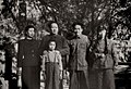 Mao with his son Mao Anying (毛岸英) daughter-in-law Liu Songlin (刘松林), and daugter Li Ne (李讷), April, 1949