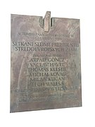 Overview of plaque of meeting of seven presidents in Litomyšl, Svitavy District.jpg