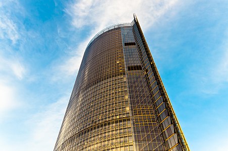 The Post Tower in Bonn at sunset