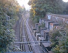 Gauntlet track on Croydon Tramlink, UK