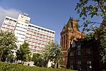 Thumbnail for File:Teesside University showing the Waterhouse Building and Middlesbrough Tower.JPG