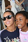 Beyoncé with a fan (2 November 2008)