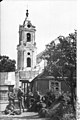 English: German troops in front of Franciscan church in Hrodna, 1944 Русский: Немецкие отряды перед Костёлом Девы Марии Ангельской, 1944