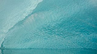 The underwater surface structures of an iceberg in Svalbard
