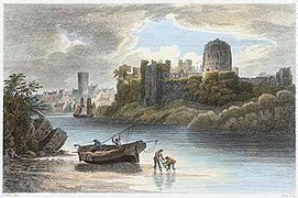 Pembroke castle and part of the town - from the N.W.jpeg