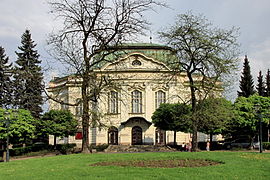 Adam Mickiewicz Theatre in Cieszyn, Poland. Facade.