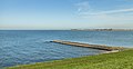 Hindeloopen. Pier in het IJsselmeer.