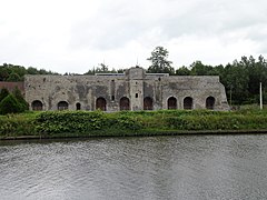 Lime kilns in Antoing, from the west, Belgium