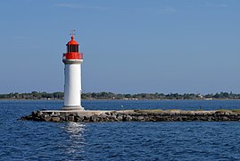 Lighthouse at the mouth of the Canal du Midi in the Étang de Thau