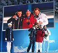 Awards ceremony in downhill racing