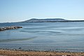 Parcs à huitres et vue sur Sète.