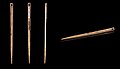 Flat bone sewing needle, >10,000 B.C.