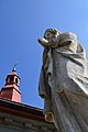 Mary Sculpture (Chapel Tower in background)