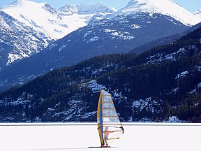 Whistler ice sailing