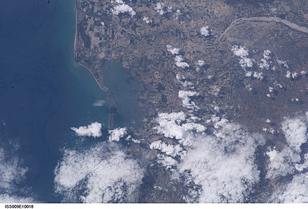 Coastline and river Tagliamento