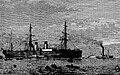 Le paquebot L'Amérique, sinistré au large d'Ouessant le 14 avril 1874.