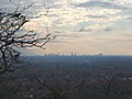 La ville d'Atlanta vue de Stone Mountain en Georgie, États-Unis.