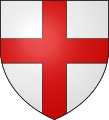 Argent, a cross gules (default form, an heraldic ordinary)