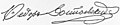 Fyodor Mikhailovich Dostoevsky's signature