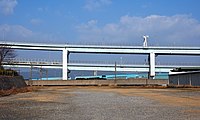 An elevated section of the Kitakyushu Expressway