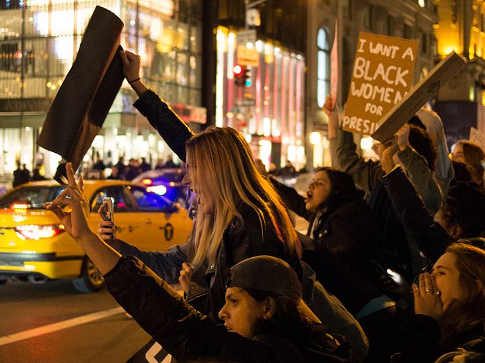 Protesters at Trump Tower