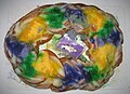 Louisiana king cake with token in center