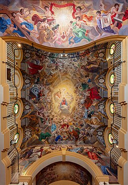 Ceiling of the Oratory of Saint Mary Queen and Mother, Málaga, Spain.