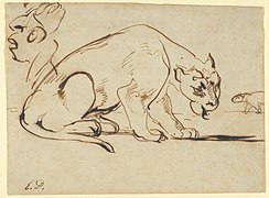 A Lioness and a Caricature of Ingres MET DP850477.jpg