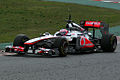 Button testing at Barcelona, February