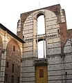 Duomo di Siena, facciata incompiuta dell'ampliamento ("Facciatone"), lato interno.