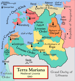 The Livonian Confederation in 1260. Qui è una versione di lingua italiana. This map was commissioned by Attilios.