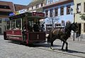 Horse-drawn tram in Döbeln, Saxony, Germany