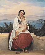 Woman from Procida with her child (1826)