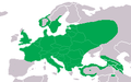 Picus viridis range map